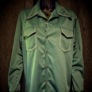 Vintage 70's Farah Snap Front Leisure Shirt Jacket